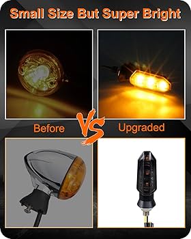 Amber Sorsek QUASCO 4PCS Universal Motorcycle Turn Signals Front Rear LED